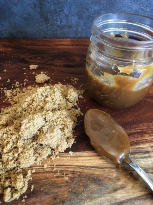 Warm vanilla caramel sauce