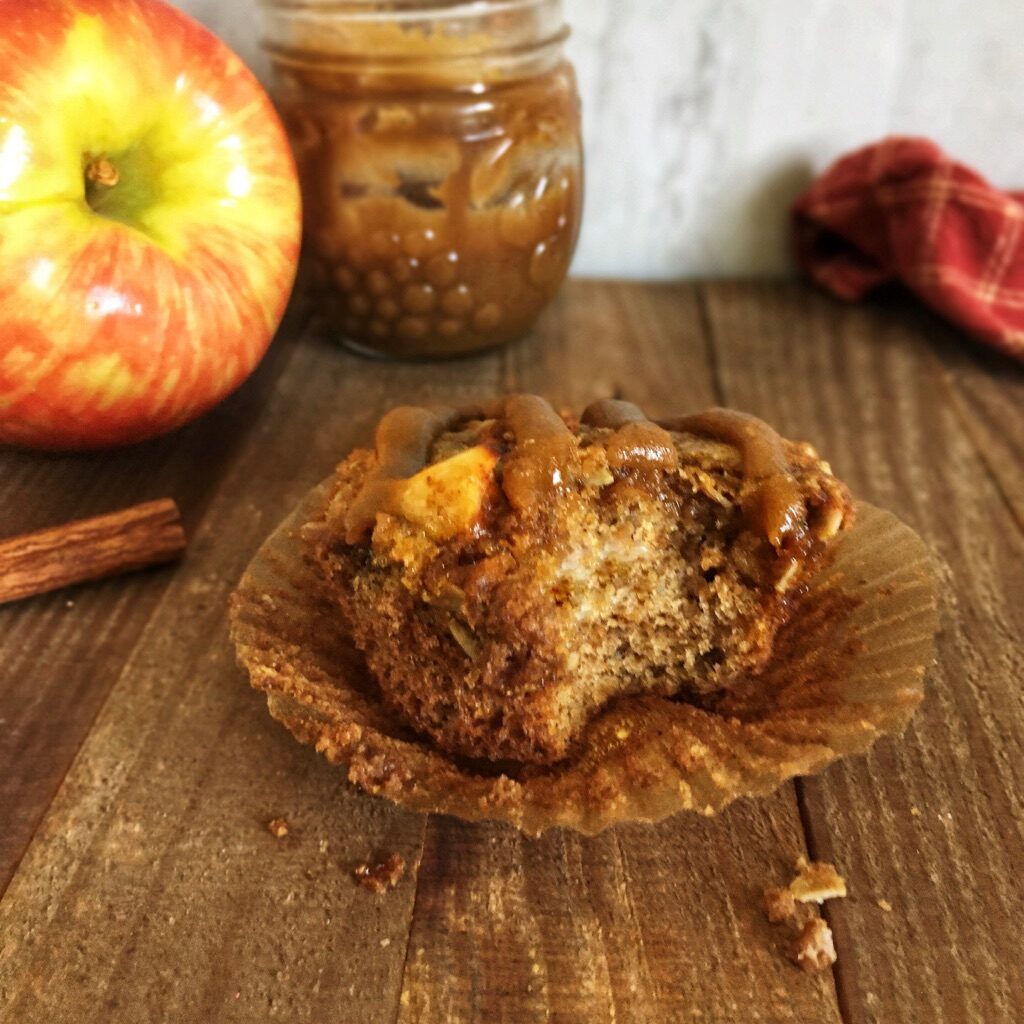 caramel apple streusel muffins
